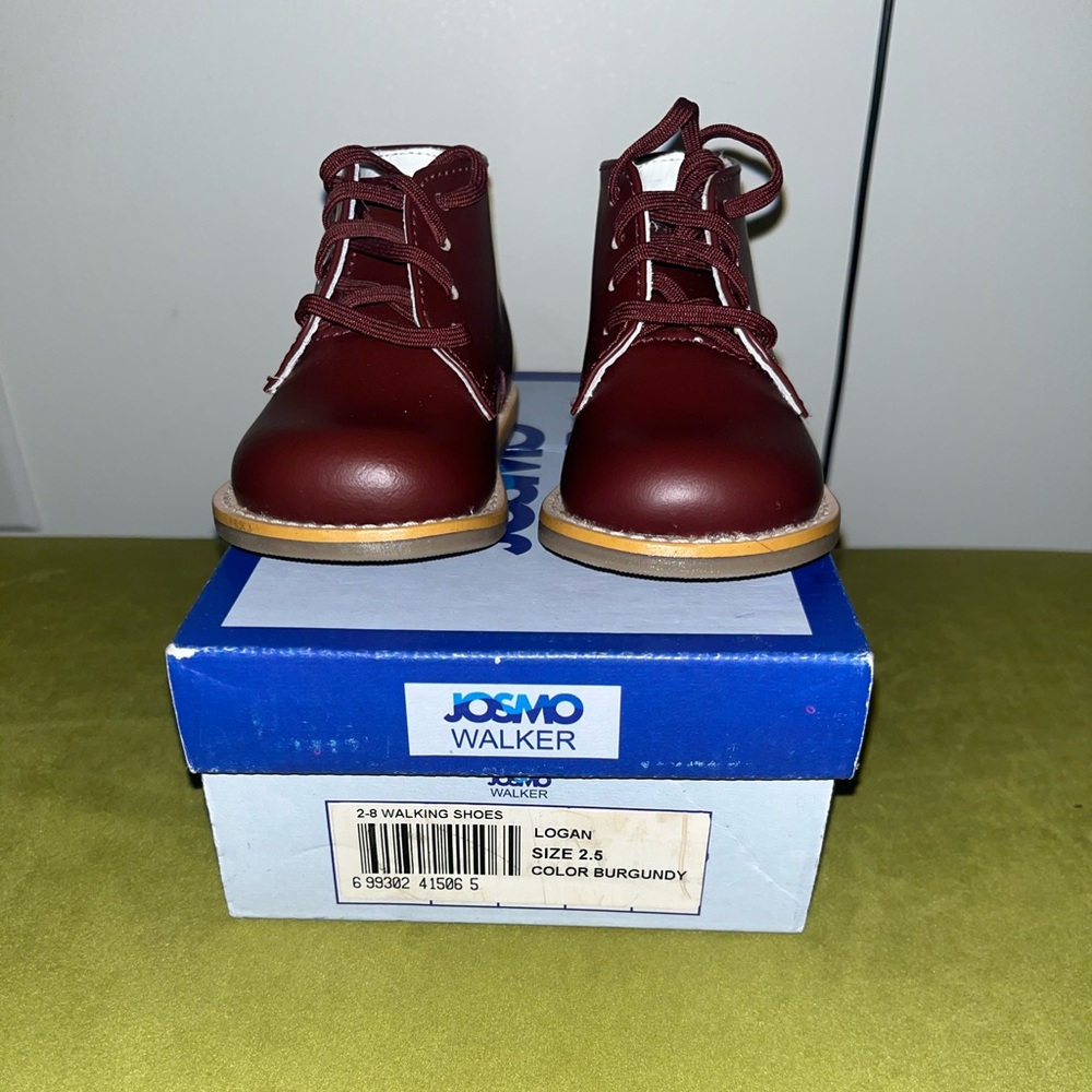 Baby Walking Shoes (Unisex) Burgundy